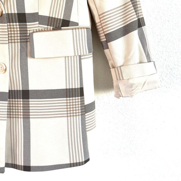 Anthro Maison d' Amélie Paris Women’s Tartan Plaid Oversized Blazer - Picture 6 of 16